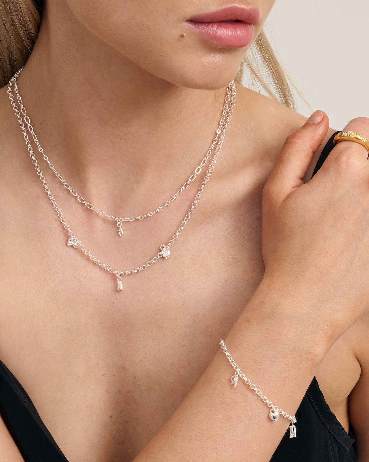 Elegant Rolo Chain Charm Bracelet - Sterling Silver Jewelry for Women, Perfect for Gifts, Parties & Everyday Wear