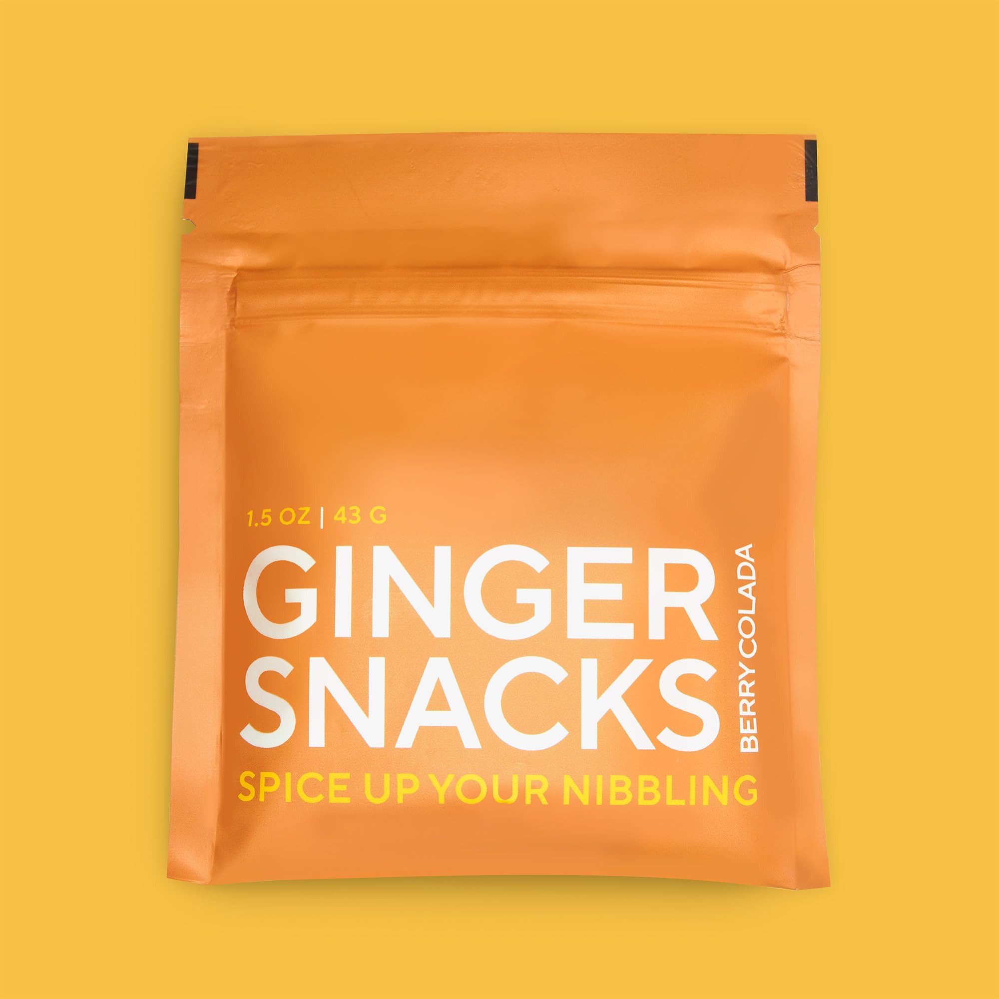 Premium Ginger Snacks - Berry Colada Flavor, 1.5 oz Single-Serve Pouch | Healthy Natural Spice Treat for On-the-Go, Travel & Office Snacking | Selefina Spices
