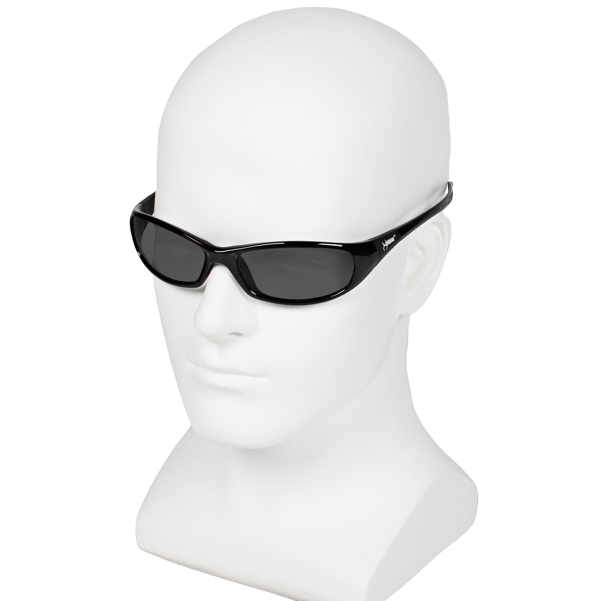 Kleenguard V40 Hellraiser Safety Glasses (25714) - Smoke Lens with Black Frame, 12 Pairs/Case - ANSI Z87.1 Certified for Workplace, Construction & DIY Projects