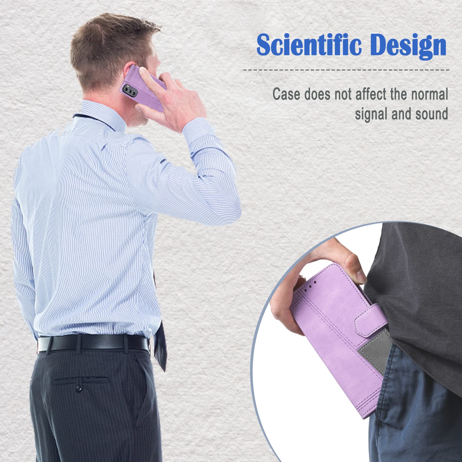 Shockproof Wallet Case for Moto G Stylus 5G 2022 - PU Leather Magnetic Flip Cover with TPU Bumper, Card Slots & Stand Function (Purple) - Perfect for Daily Protection & Hands-Free Viewing