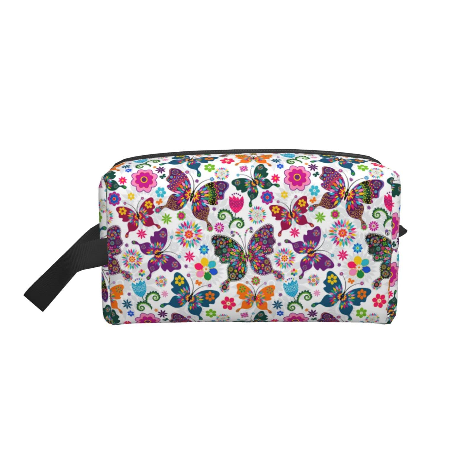 Colorful Waterproof Butterfly Toiletry Bag for Travel & Makeup Storage