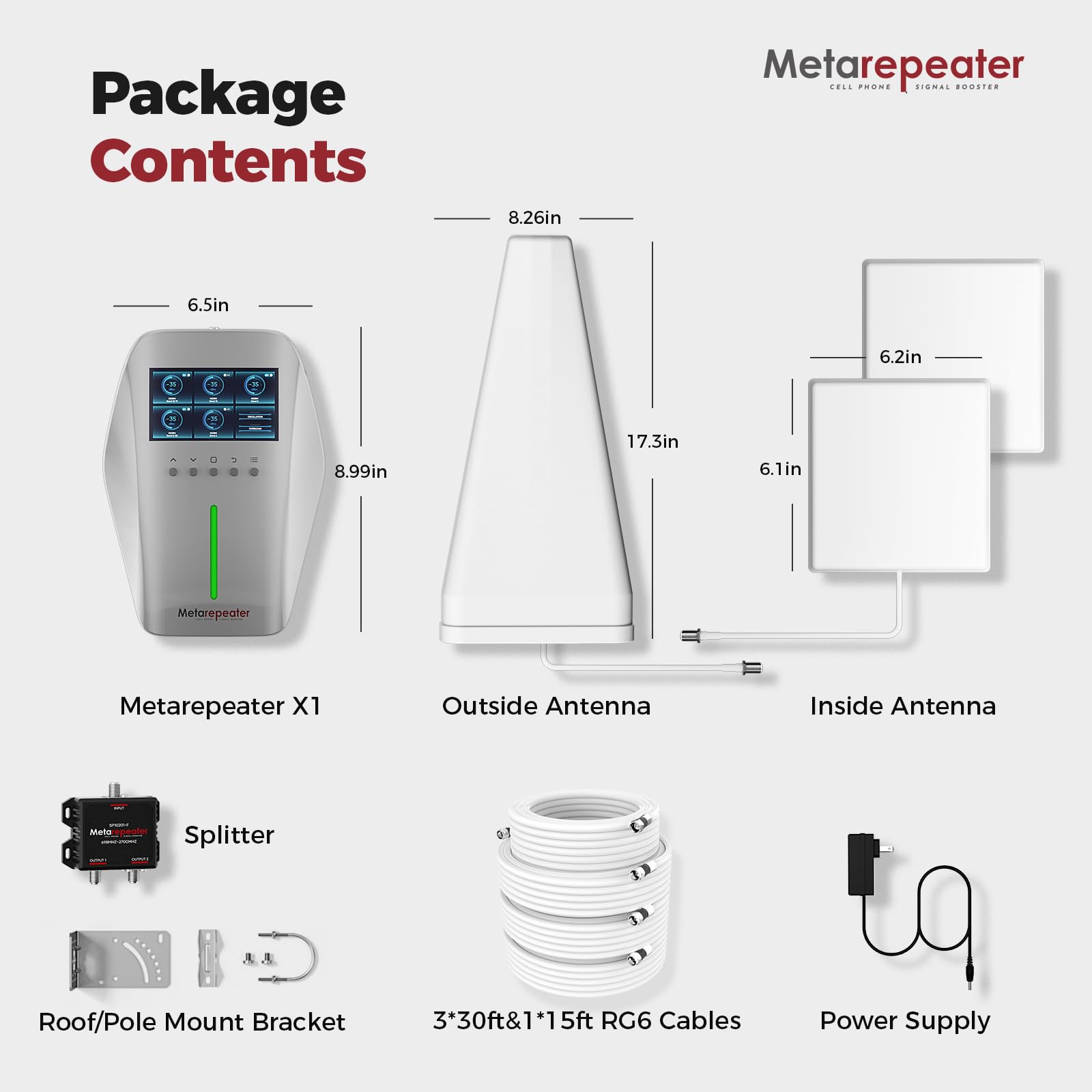 5G Cell Phone Signal Booster for Home & Office - Multiroom Coverage up to 10,000 sq.ft with 2 Indoor Antennas | FCC Approved for Verizon, AT&T, T-Mobile | LCD Display | Perfect for Basements, Rural Areas & Weak Signal Zones