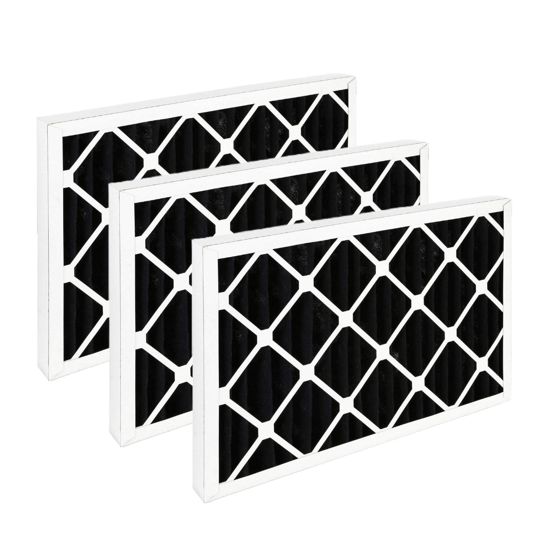 AeroStar 16x25x1 Activated Carbon Air Filter for Furnace – Odor Eliminator, Dust & Allergen Reduction – 3-Pack – Perfect for Home, Office & HVAC Systems