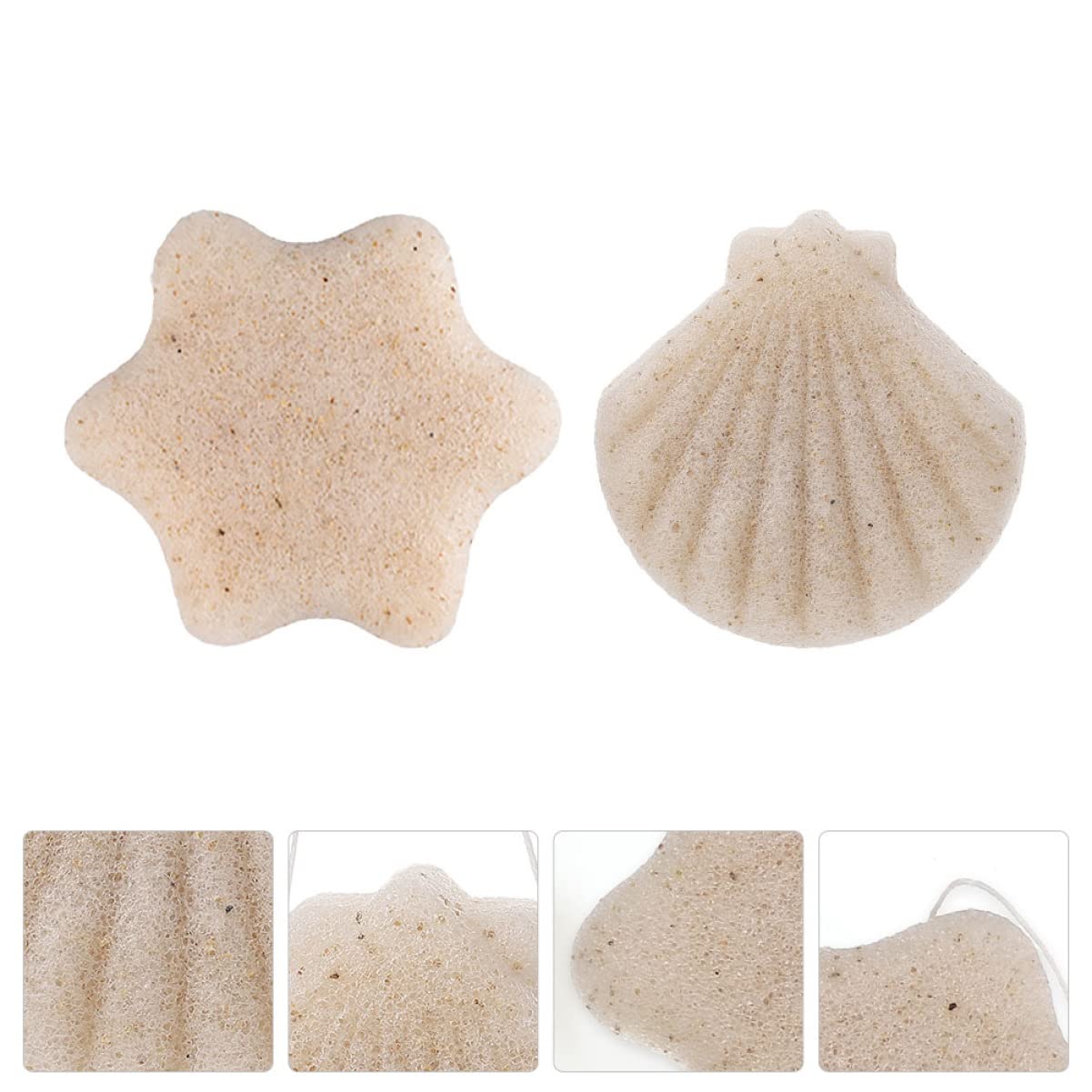 Beaupretty 4 Pack Facial Cleansing Sponges - Natural Makeup Remover Pads, Deep Cleansing & Exfoliating Cotton Puffs for Gentle Face Wash & Skin Care - Perfect for Daily Cleansing, Makeup Removal & Spa Routine