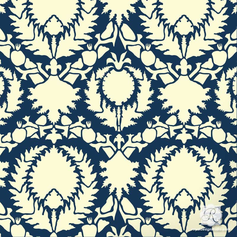 Authentic Silk Road Suzani Craft Stencil - Traditional Central Asian Embroidery Design Template for DIY Home Decor & Fabric Painting | Perfect for Wall Art, Pillow Covers, and Table Runners