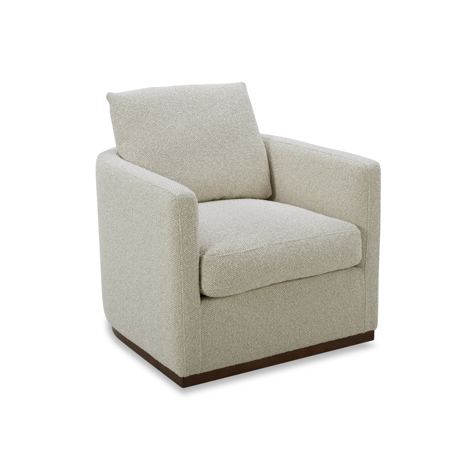 Bellwood Swivel Lounge Chair - 360° Rotating Modern Accent Chair with Tasmin Linen Upholstery for Living Room, Bedroom & Office Comfort