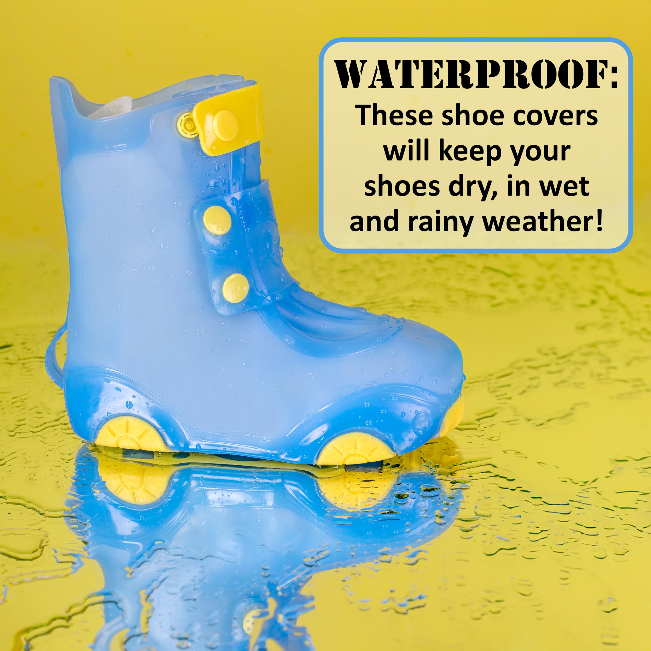 **Waterproof Rain Shoe Covers for Kids - Reusable Galoshes & Overshoes for Boys & Girls - Perfect for School, Playground & Outdoor Adventures**