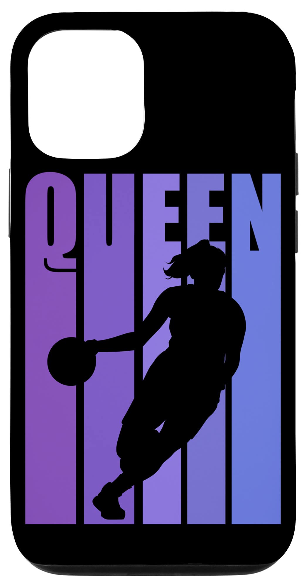iPhone 12/12 Pro Case - Stylish Retro Basketball Queen Design in Purple for Women & Girls | Perfect Birthday Gift & Everyday Protection