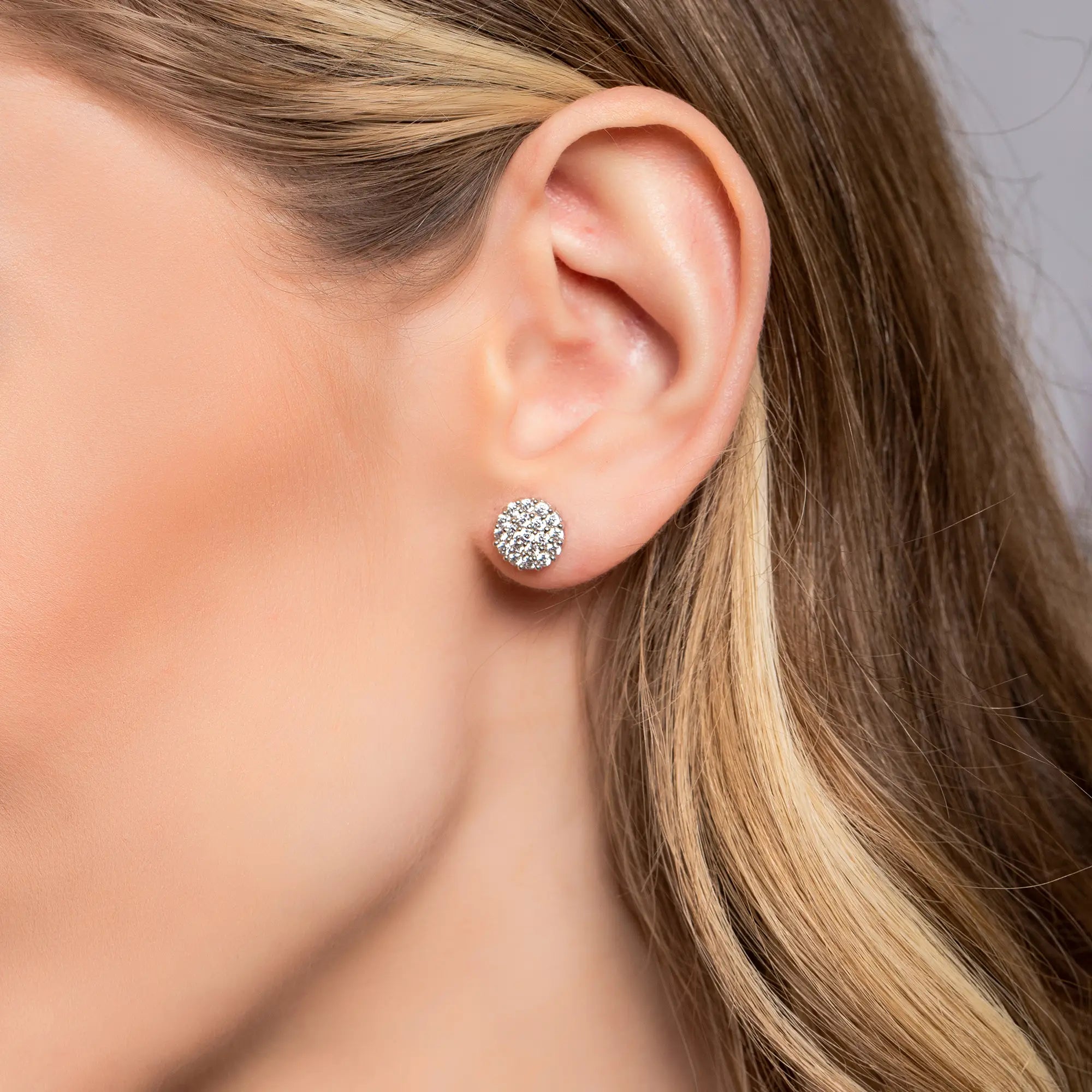 Elegant Stud Earrings for Women - 14K Gold Plated Cubic Zirconia Studs - Perfect for Everyday Wear, Gifts & Special Occasions