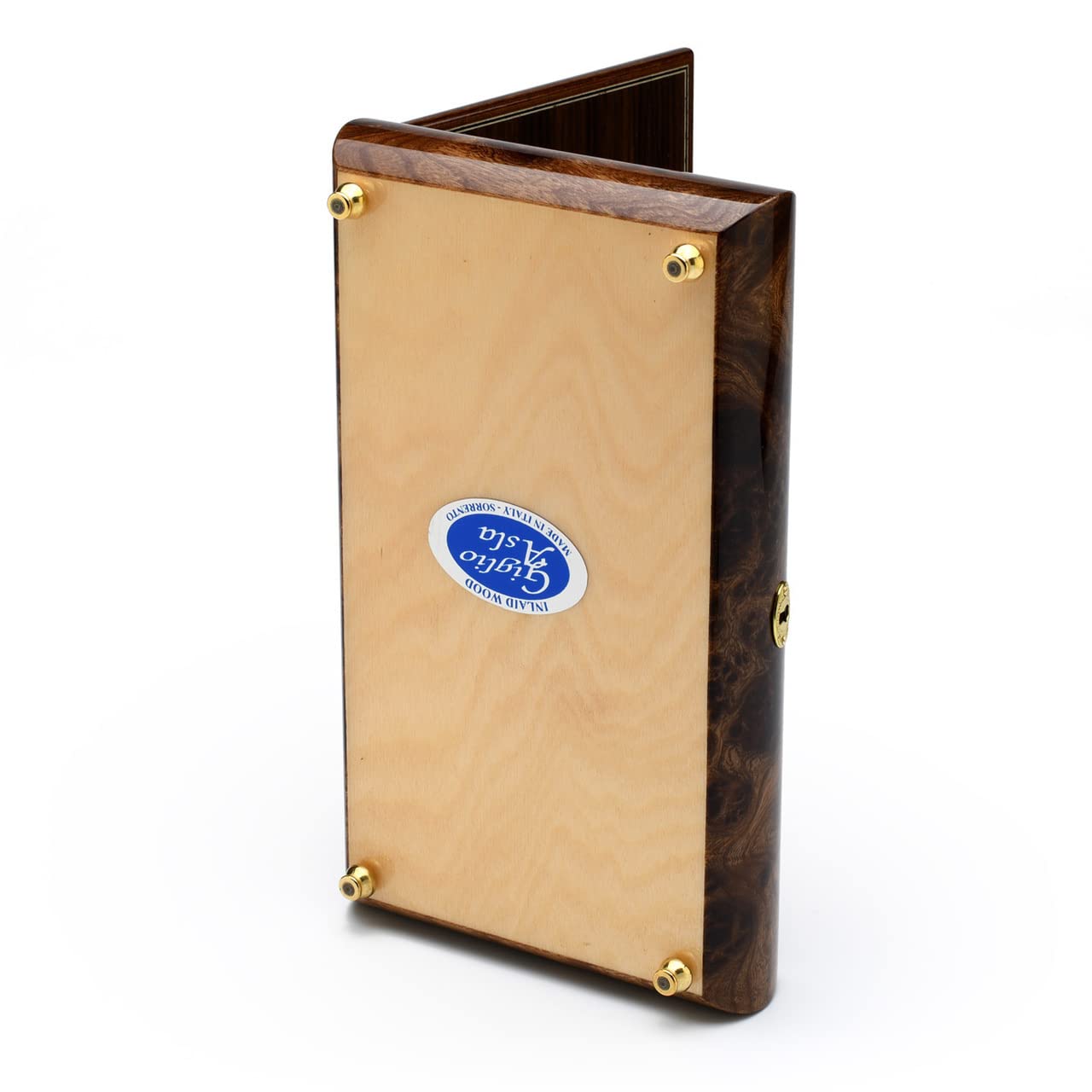 Exquisite Handcrafted Arabesque Wood Inlay 23-Note Musical Jewelry Box with Lock & Key - Plays Waltz of The Flowers - Perfect for Gift Giving, Jewelry Storage & Home Décor