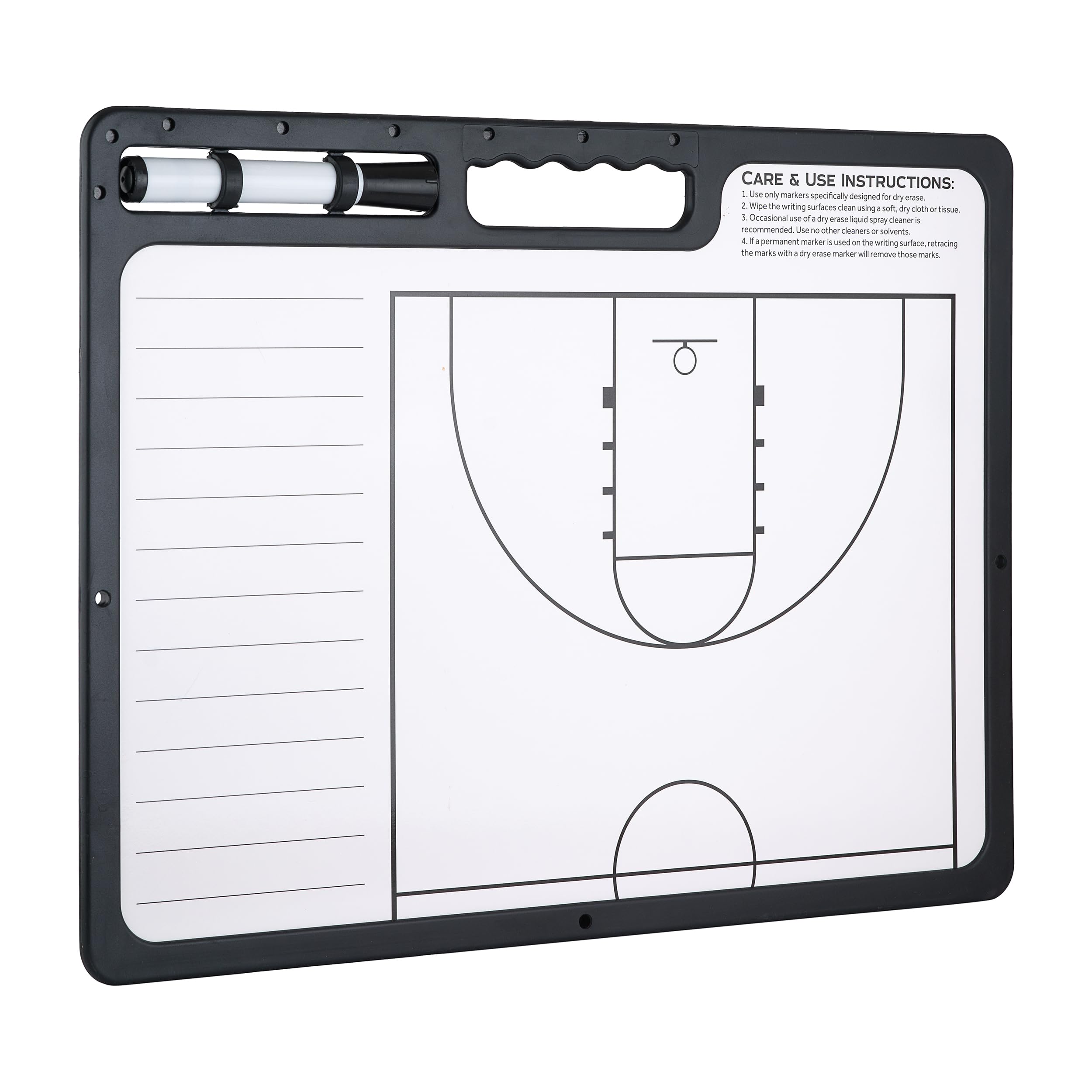 Premium Double-Sided Basketball Coaches Clipboard with Dry Erase Marker - Murray Sporting Goods Whiteboard for Game Strategies & Practice Drills | Perfect for Coaches, Trainers & Players On and Off the Court