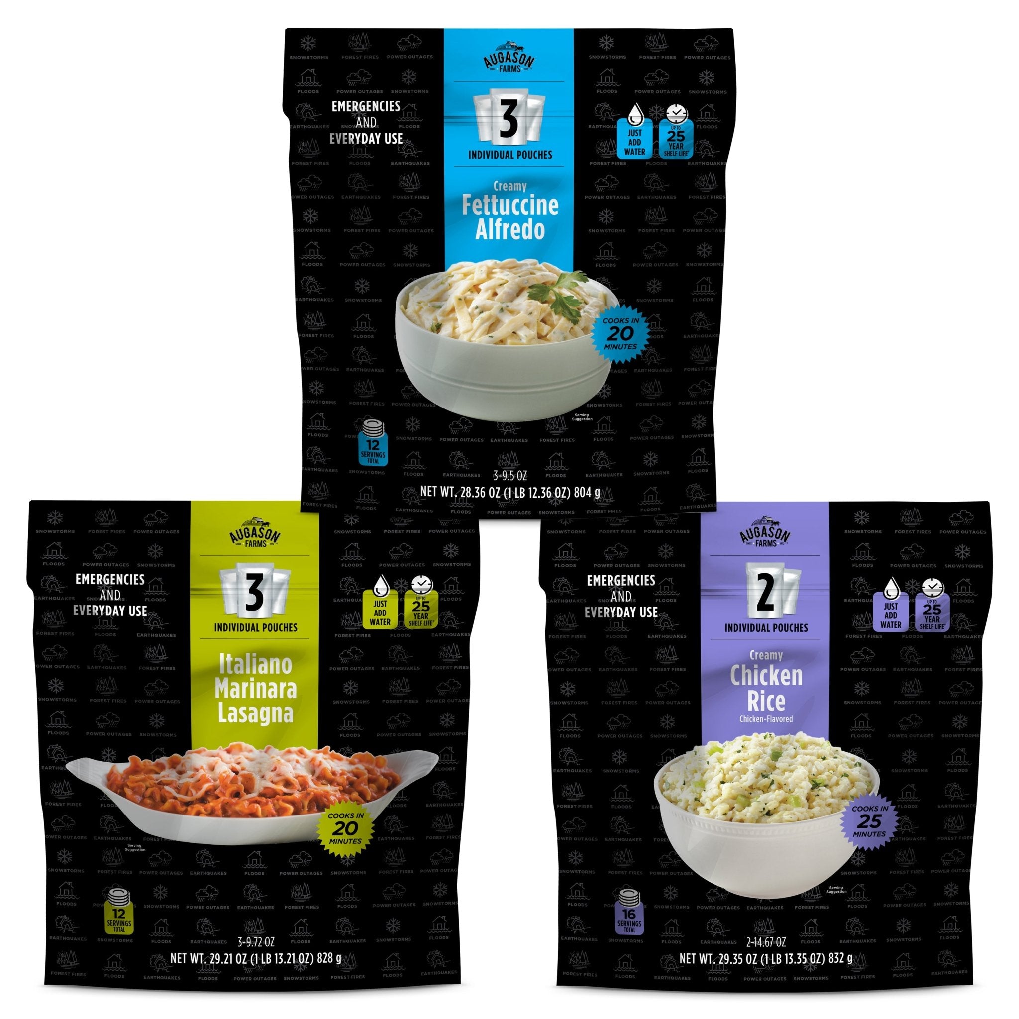 Authentic Italian Dinner Favorites 3-Pack - Premium Pasta & Sauce Set for Family Meals, Dinner Parties & Italian Cuisine Lovers