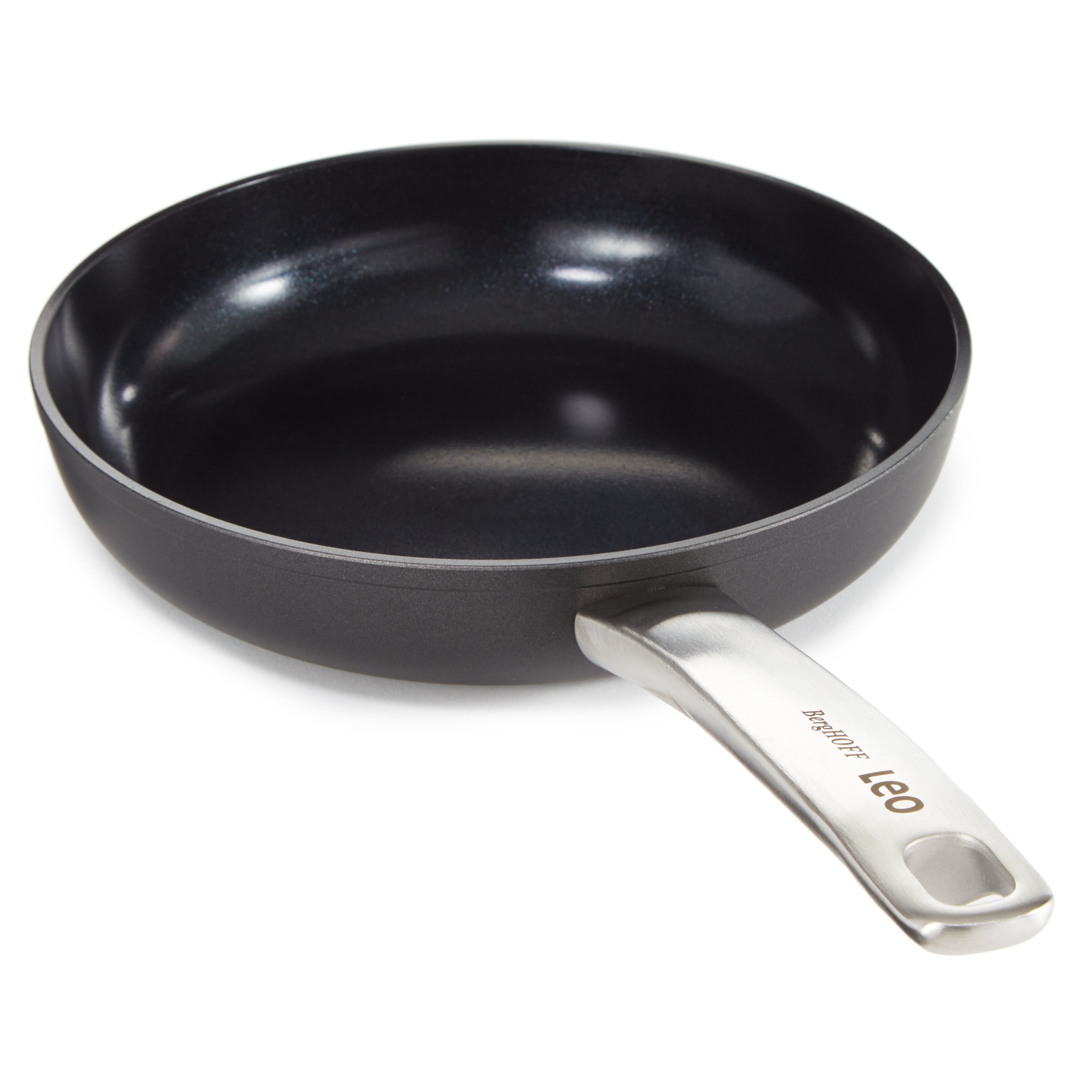 BergHOFF Leo Graphite Nonstick Ceramic Frying Pan 8 Inch - Eco-Friendly Cookware Made from Recycled Materials - Perfect for Sauteing, Frying & Healthy Cooking