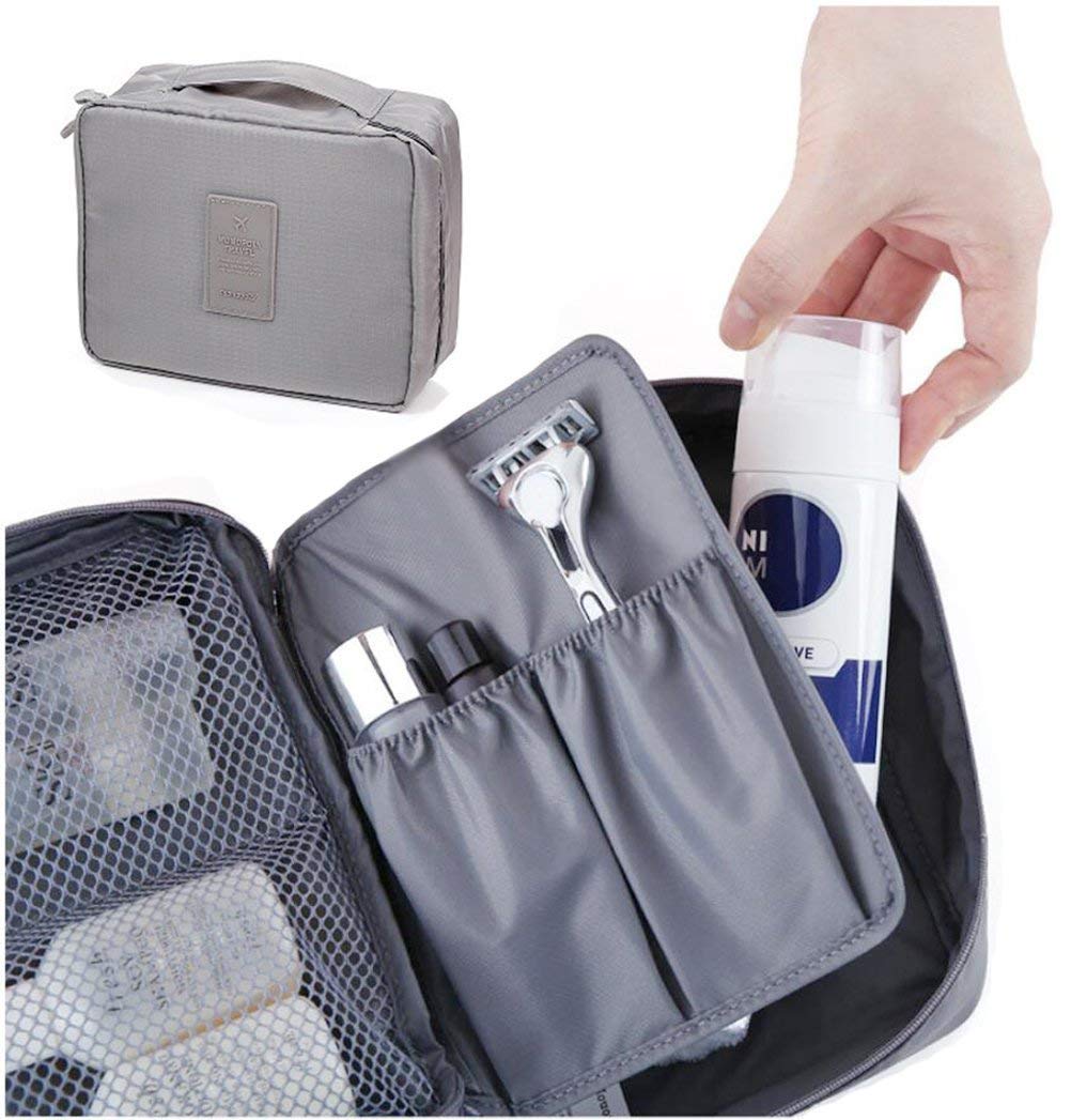 OCTOPUS PRIME Travel Makeup Bag - Waterproof Cosmetic Organizer for Women & Men | Portable Toiletry Pouch with Multiple Compartments | Perfect for Bathroom Storage, Shaving Kit, and On-the-Go Essentials