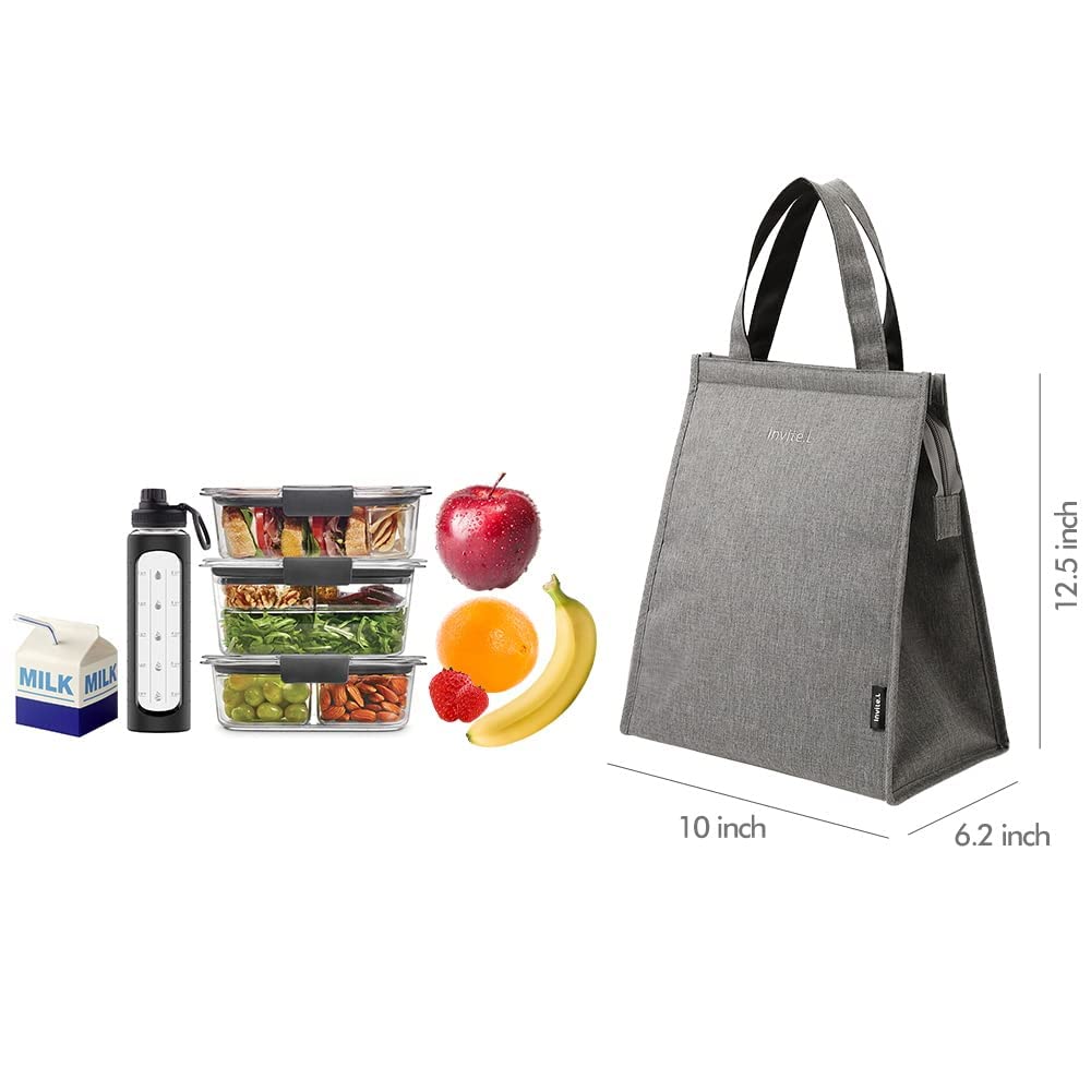 Insulated Lunch Bag for Women & Men - Large Reusable Lunch Tote with Zipper, Thermal Lunch Box for Office, School & Picnics | Perfect for Meal Prep, Work Commutes & Outdoor Activities
