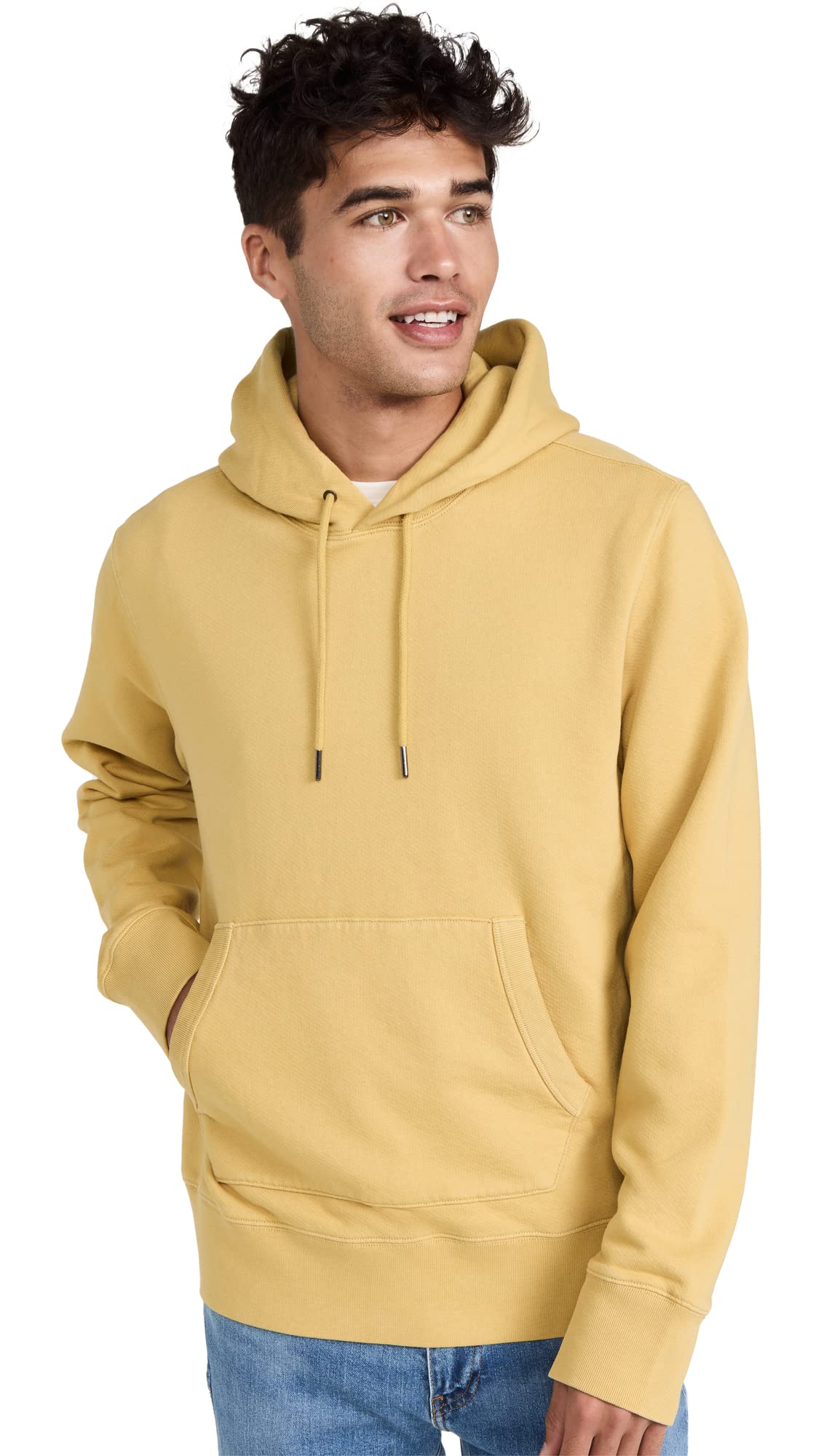 Madewell Men's GMT Dye Pullover Hoodie - Soft Cotton Blend Sweatshirt for Casual Wear & Outdoor Activities