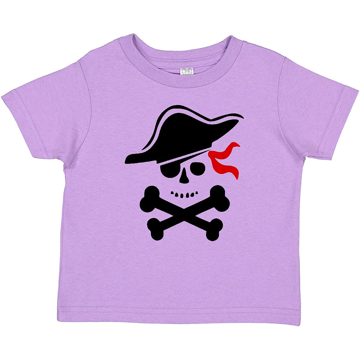 Inktastic Pirate Skull and Crossbones Baby T-Shirt - Cute Skull Print Cotton Tee for Boys & Girls - Perfect for Halloween Costumes, Pirate Themed Parties & Everyday Play Outfits