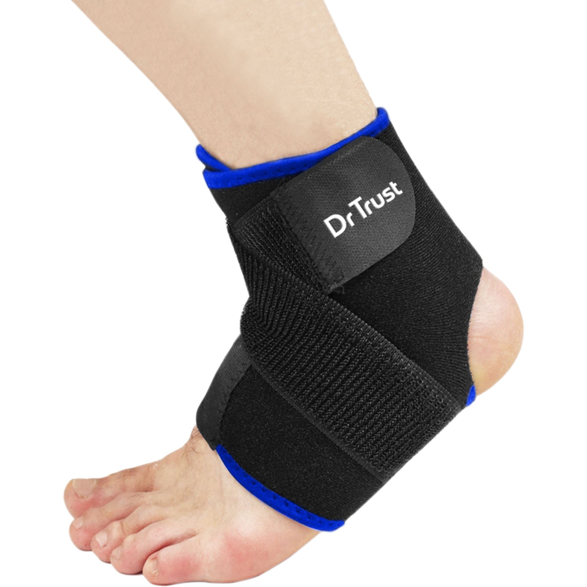 Dr Trust USA Ankle Brace - Elastic Compression Wrap for Fracture Recovery, Broken Ankle Support & Injury Pain Relief - Orthopedic Foot Stabilizer (Pack of 1) - Ideal for Sports Injuries, Post-Surgery Recovery & Daily Mobility Support