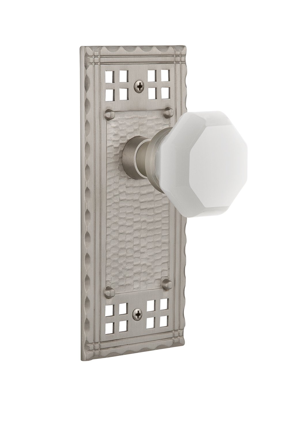 Vintage Waldorf White Milk Glass Knob - Nostalgic Warehouse 748963 Craftsman Plate, 2.75