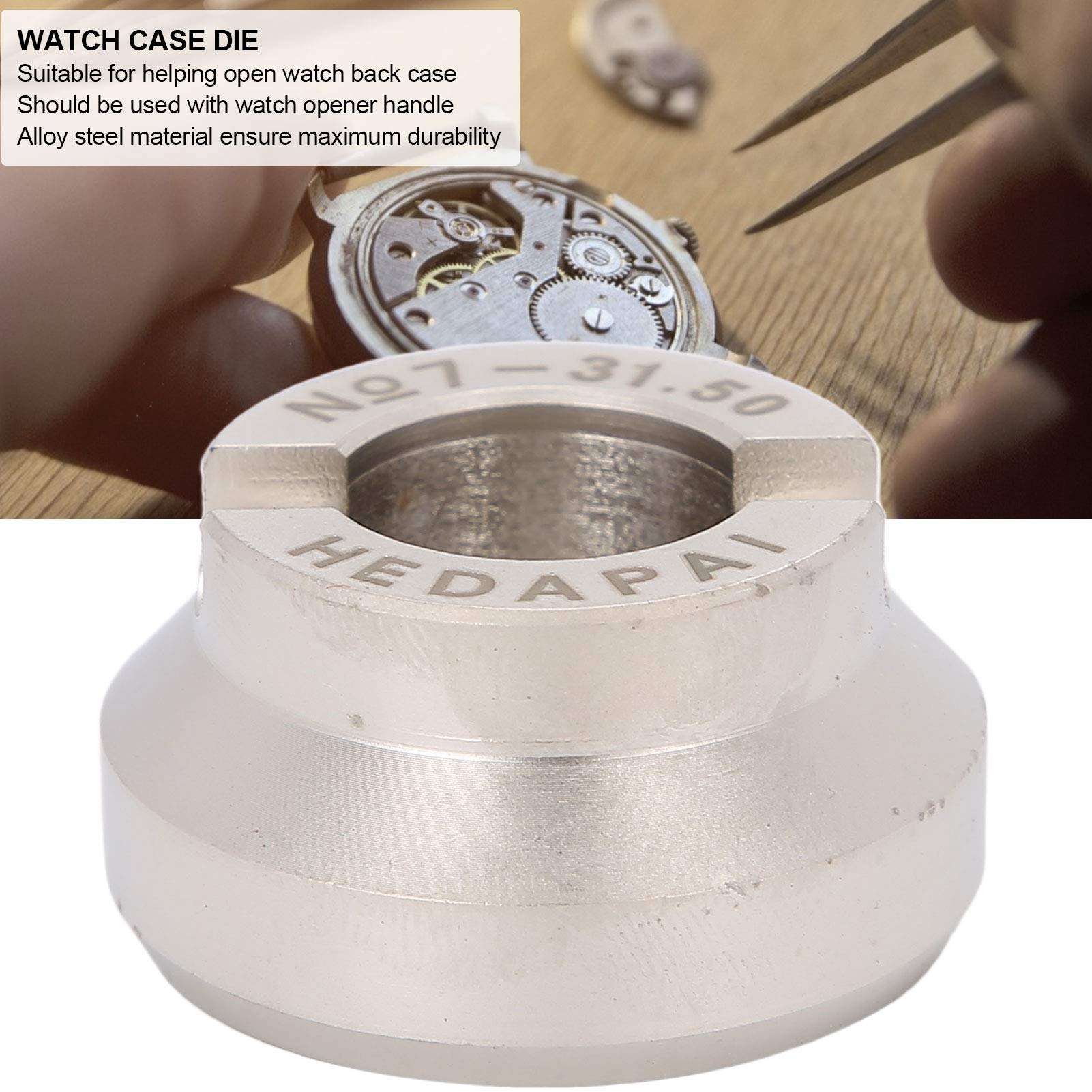 **ZJchao 31.5mm Watch Opener Die - Professional Watch Case Back Cover Opener Tool for Watch Repair & Maintenance - Ideal for Watchmakers, Jewelers, and DIY Enthusiasts**
