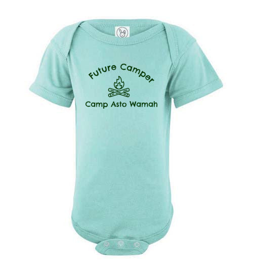Asto Wamah Future Camper Baby Short Sleeve Bodysuit - Cute Outfit for Outdoor Adventures, Camping Trips & Family Photos