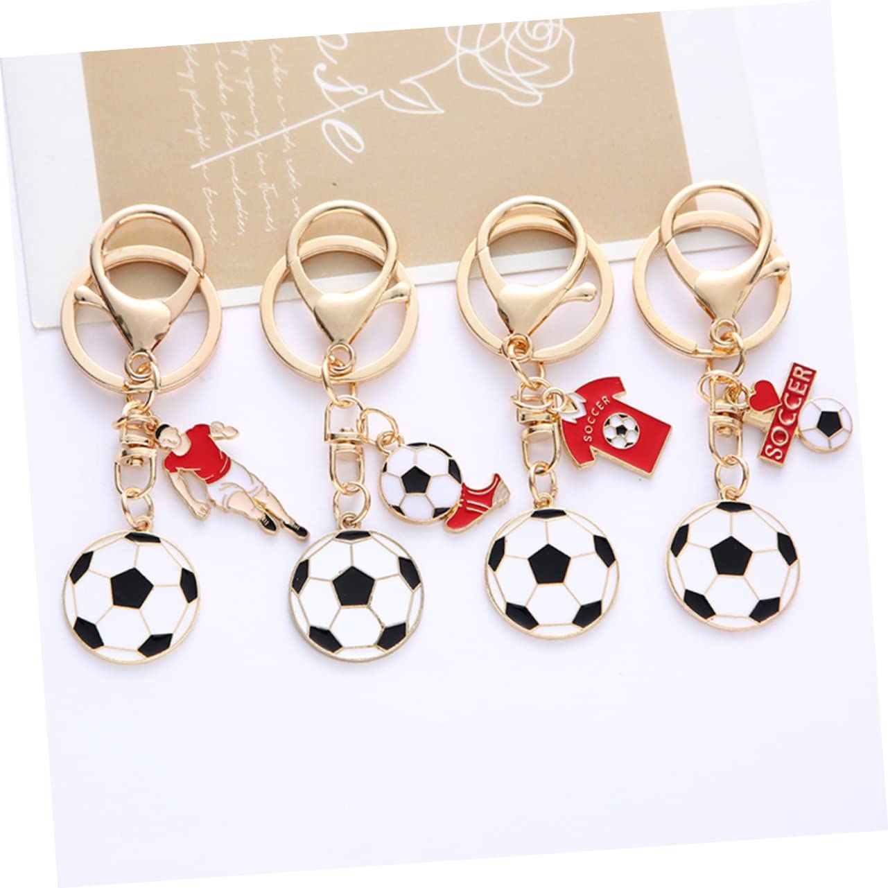Yardwe 12 Pack Football Keychain Set - Zinc Alloy Key Ring Key Fob Charms for Sports Fans, Gifts & Team Spirit (Perfect for Football Games, Fan Gear & Key Organization)