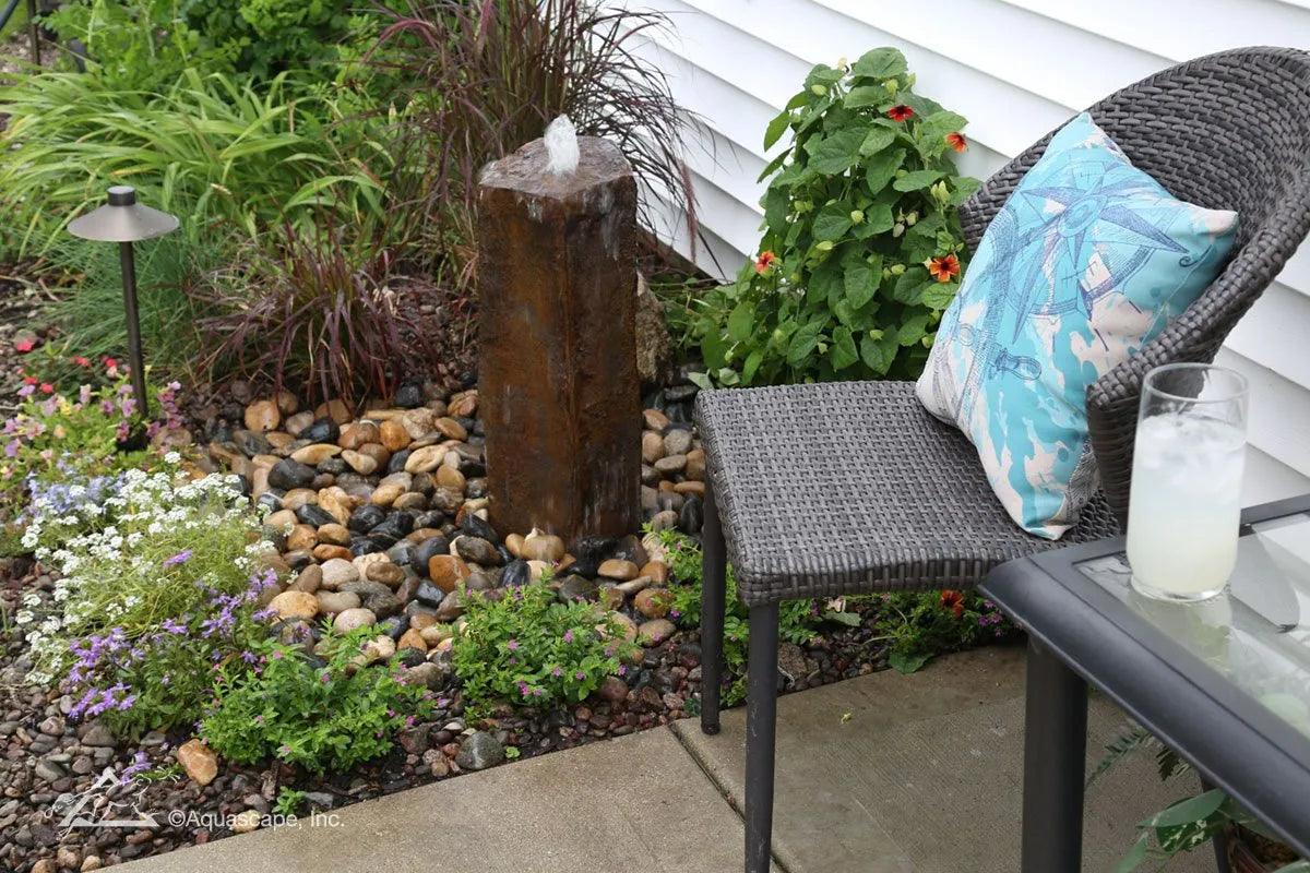 61cm Faux Basalt Column Fountain Kit - Outdoor Garden Water Feature for Patio, Yard & Landscape Decoration