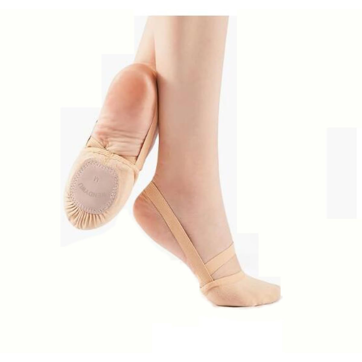 WENDYWU Half Sole Dance Shoes - Stretch Canvas Ballet Shoes for Jazz, Lyrical & Contemporary Dance | Perfect for Studio Practice & Performances