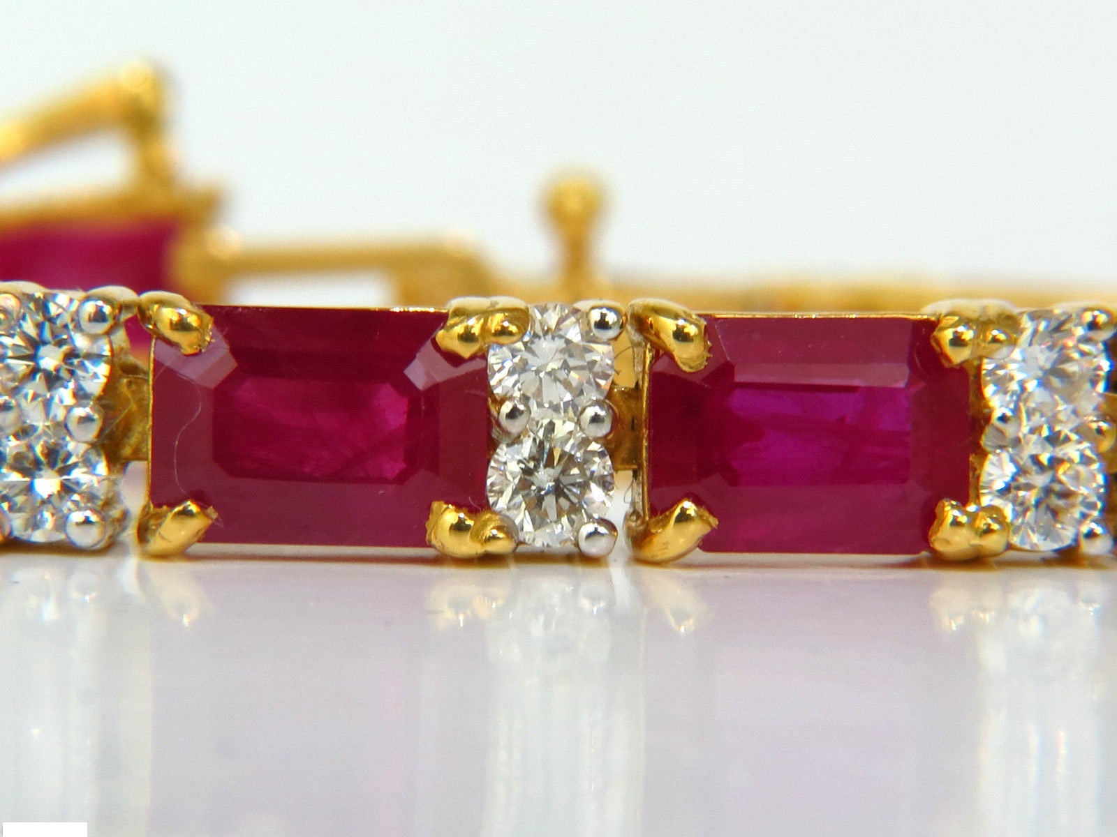 18KT GIA Certified 23.46CT Natural Ruby and Diamond Bracelet - Blood Vivid Super Gem Jewelry for Women, Luxury Gift for Anniversary, Wedding & Special Occasions