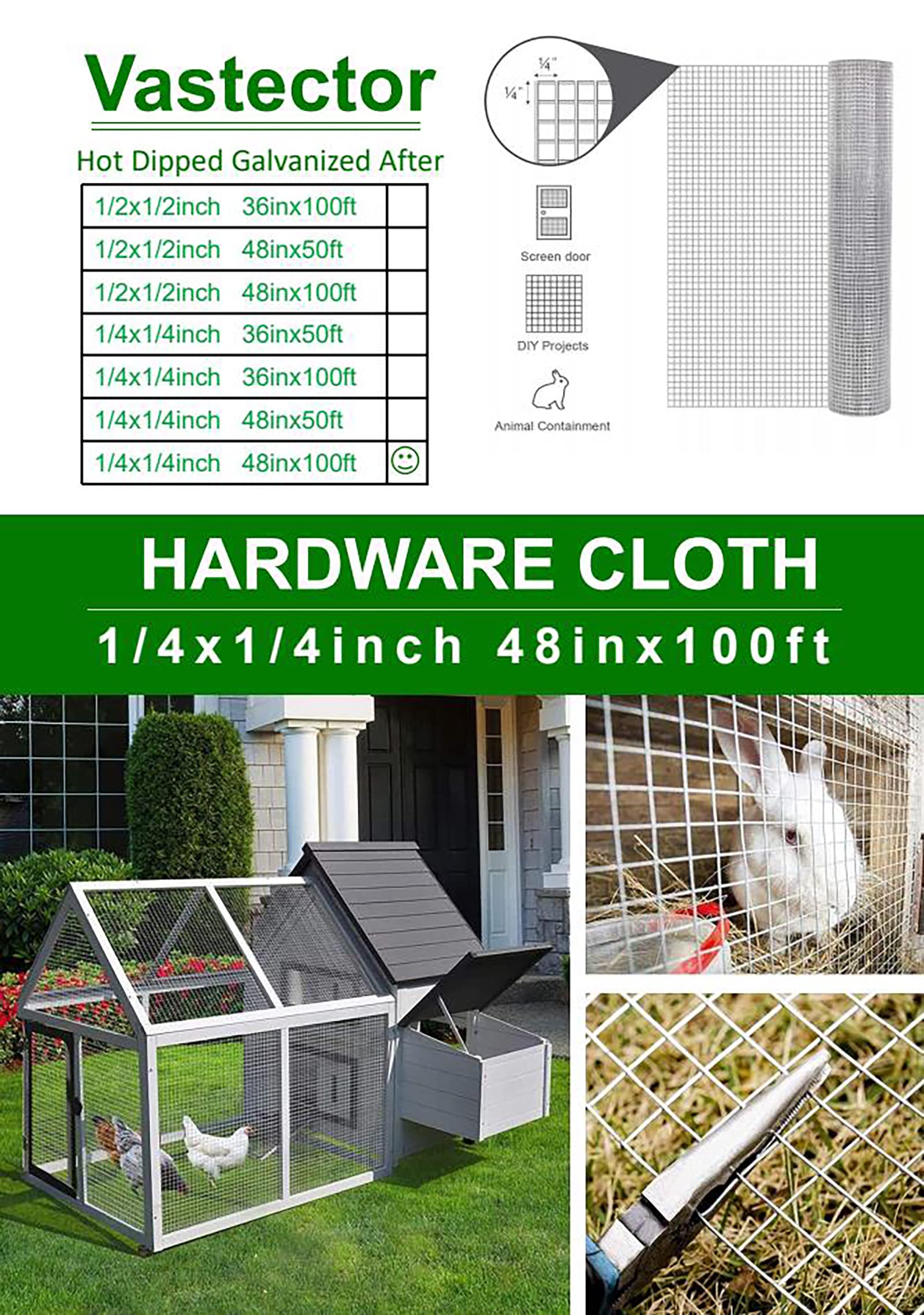 1/4 Inch 23 Gauge Welded Wire Mesh Roll - 48