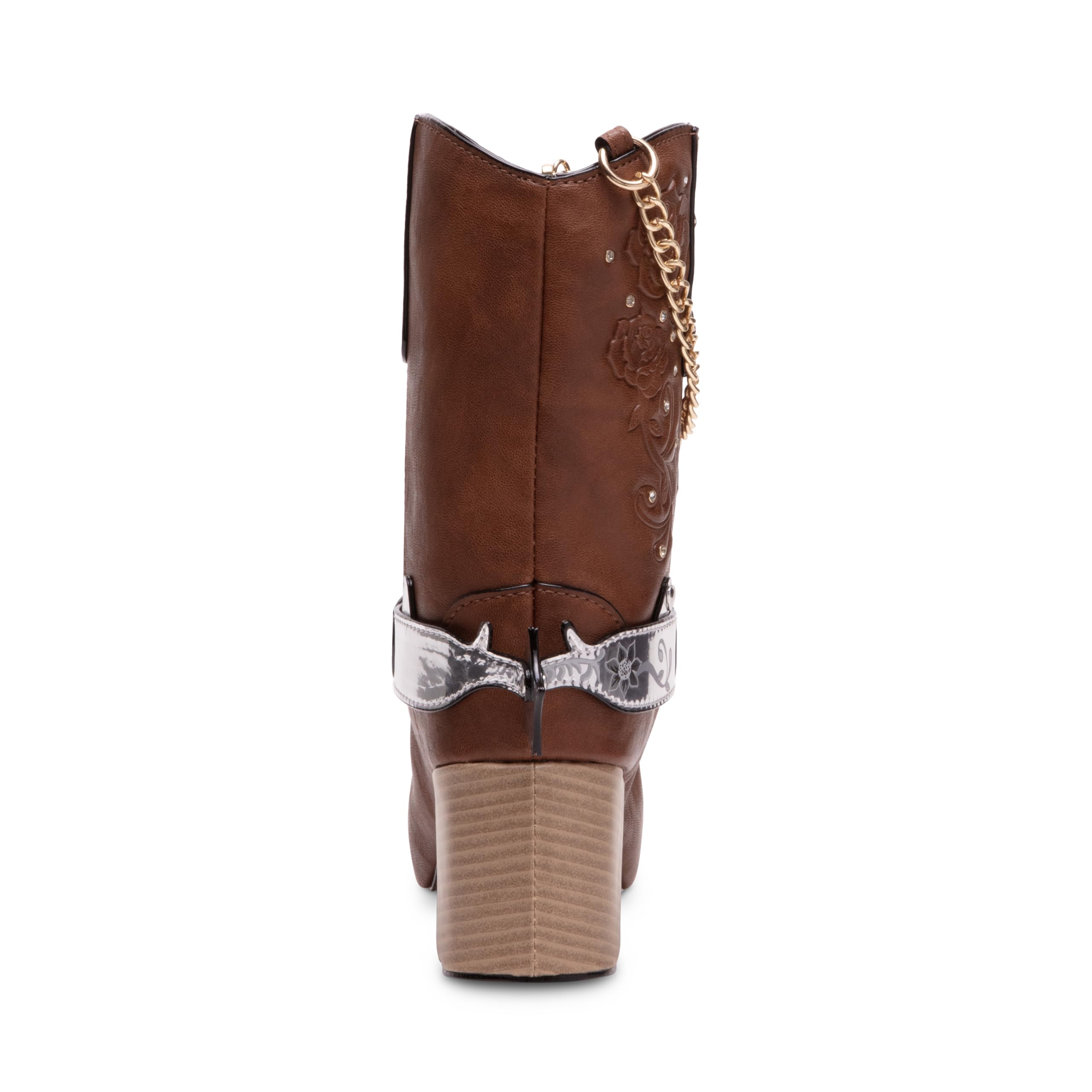 Betsey Johnson Giddyup Cowboy Crossbody Bag for Women - Stylish Brown Leather Purse with Adjustable Strap, Perfect for Casual Outings, Shopping & Western-Themed Events