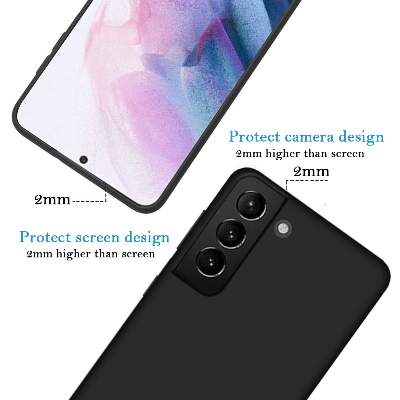 Custom Samsung Galaxy S22 5G Phone Case - Personalized Photo & Text Name Design, Anti-Scratch Soft TPU Protective Cover (Black) - Perfect for Everyday Use, Travel & Gifts