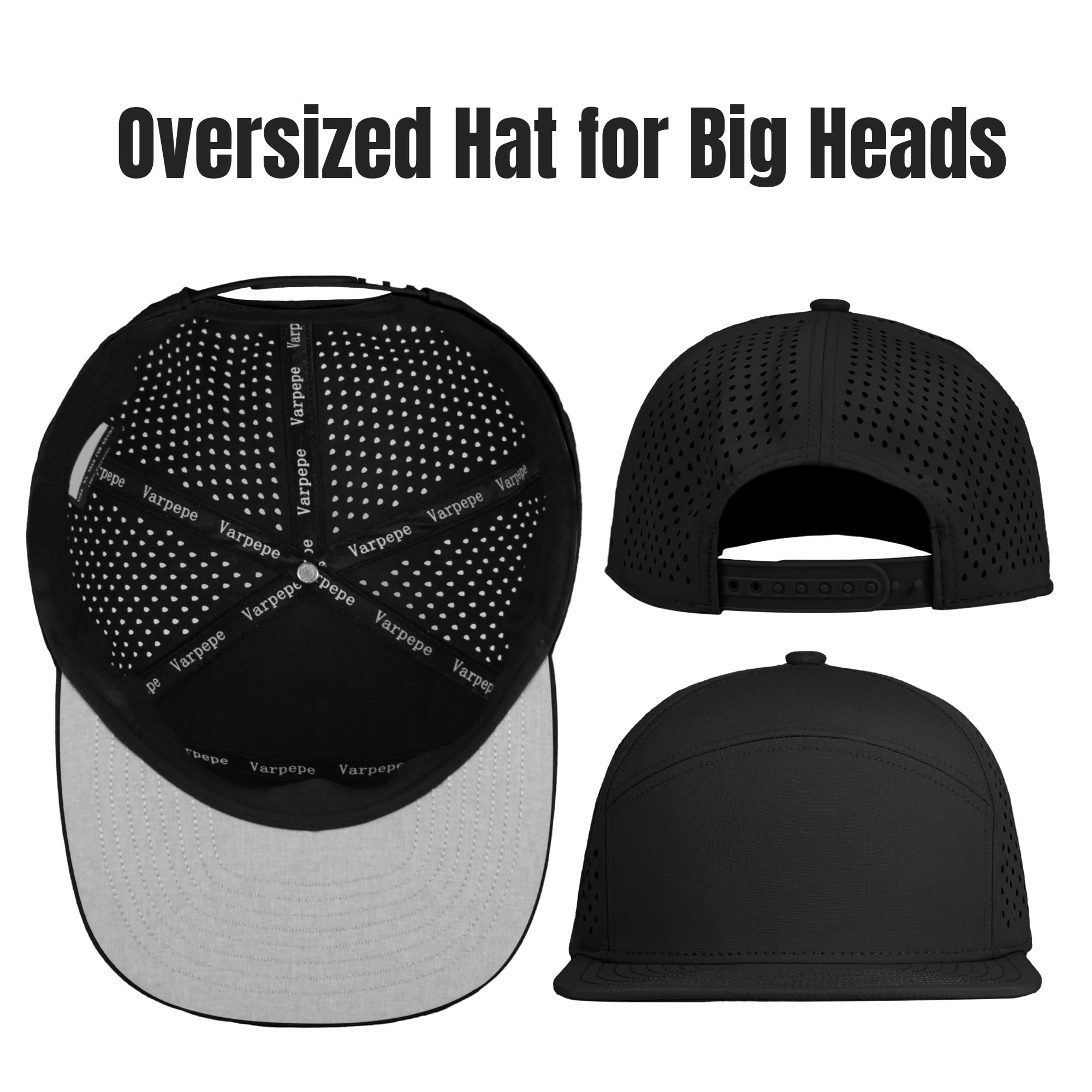 Performance Snapback Hats for Men & Women - Adjustable Flat Bill Baseball Cap for Golf, Running, Workout - Stylish & Breathable Sport Hat for Outdoor Activities, Fitness & Casual Wear