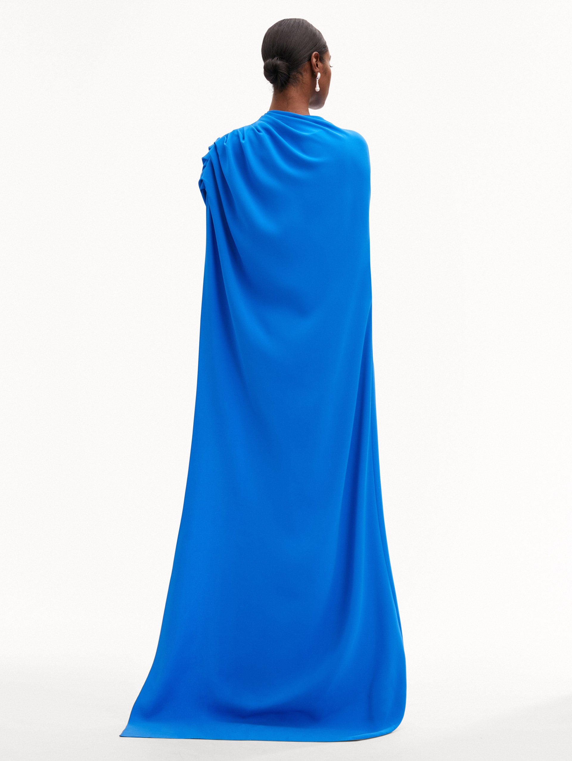 Elegant Draped Detail Georgette Caftan Dress for Women - Boho Chic Beach Cover Up, Summer Vacation Outfit & Poolside Lounge Wear