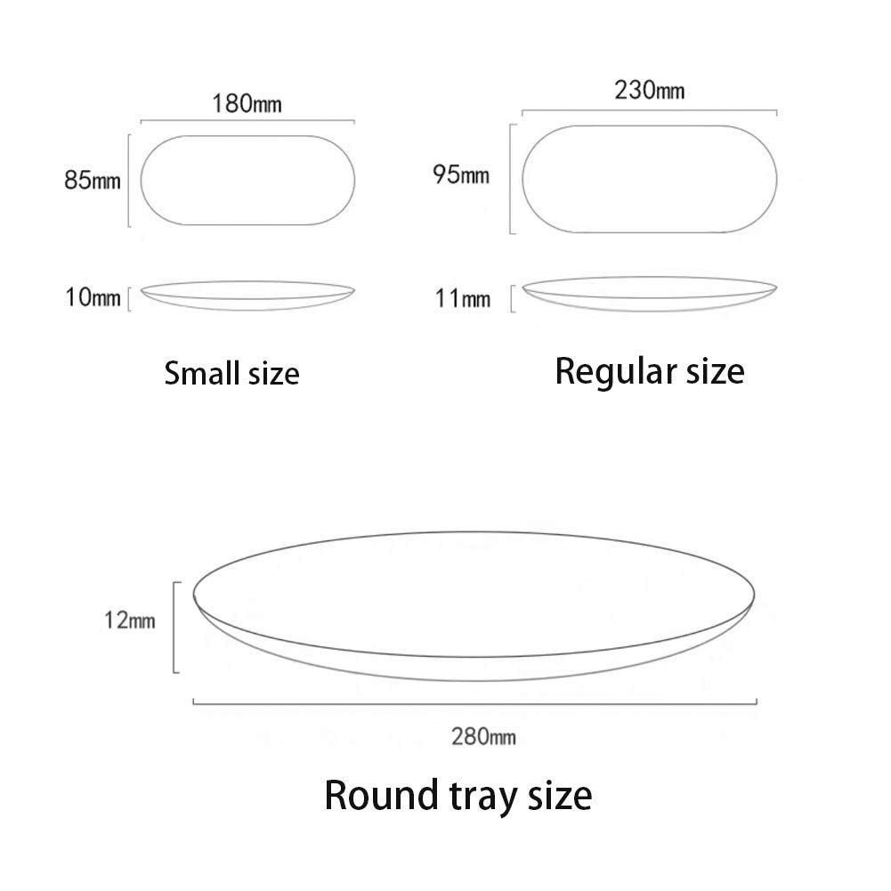 Lemonadeus Oval Tray - Rose Gold Jewelry Organizer, Cosmetic Dish & Fruit Serving Tray (8 Inch) | Perfect for Bathroom Vanity, Dining Table Decor & Earring Storage