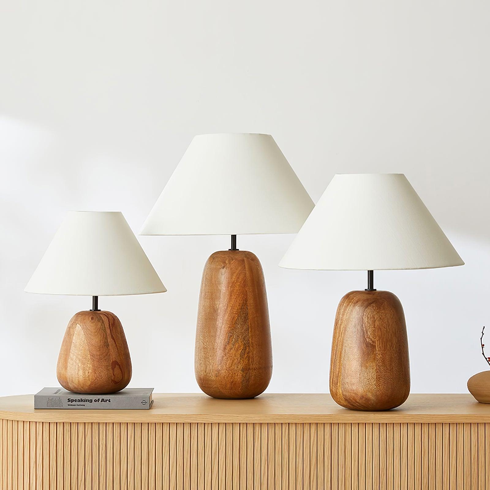 Stylish Irving Wood Table Lamp - Modern Home & Office Decor Lighting for Bedroom, Living Room, and Study - Warm Ambient Light for Reading & Relaxation