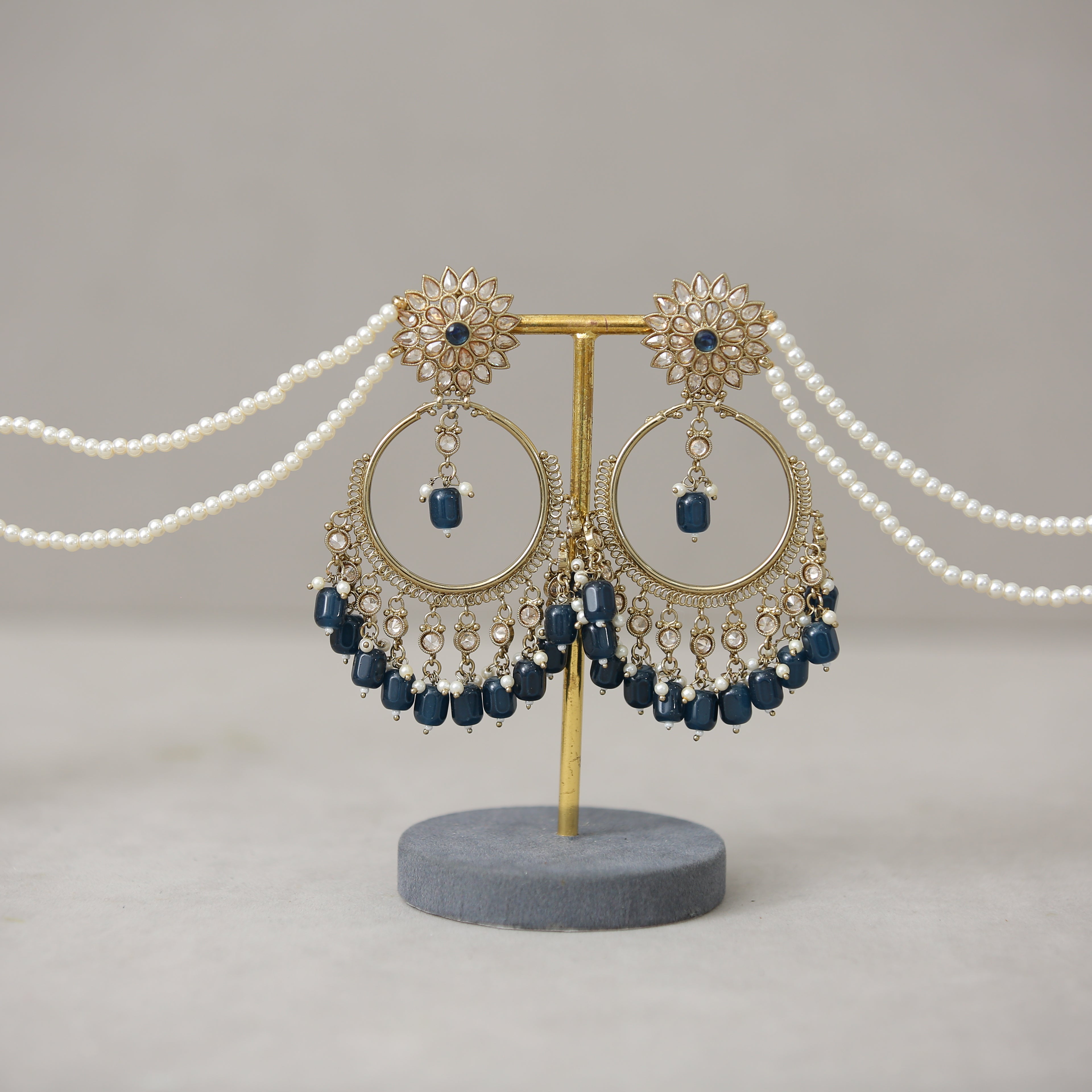 Juhi Stone Earrings for Women - Handmade Boho Dangle Earrings with Natural Gemstones | Perfect for Casual Wear, Parties, and Gift Giving