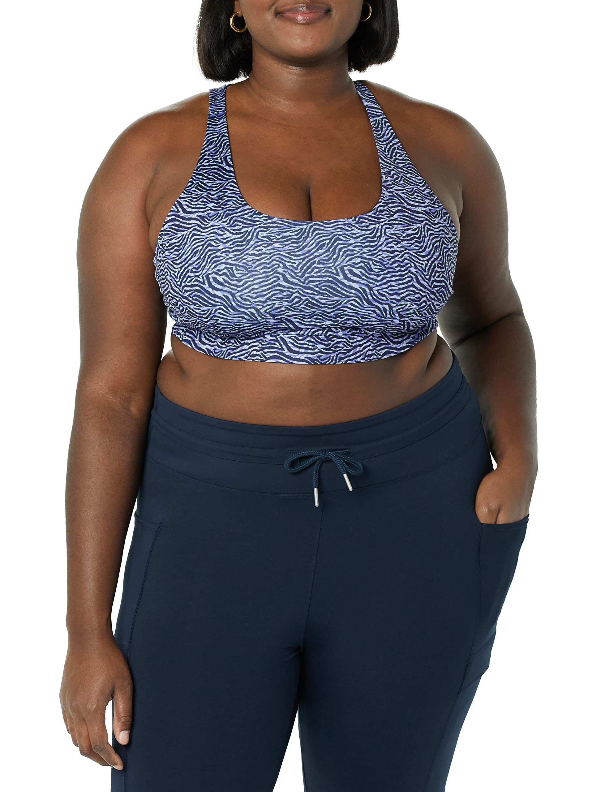 Amazon Essentials Women's Everyday Fitness Sports Bra - Comfortable Strappy Yoga & Workout Top for Running, Gym, and Active Lifestyle