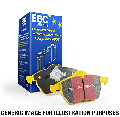 EBC Yellowstuff Brake Pads DP42454R - High Performance Ceramic Brake Pads for Sports Cars & Track Use | Perfect for Racing, Autocross & High-Speed Driving