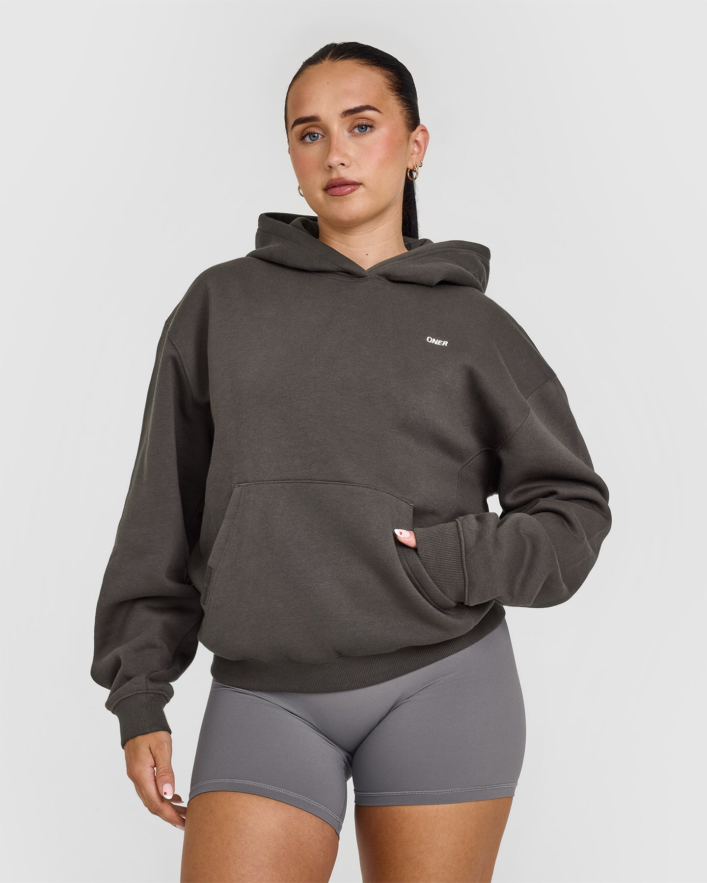 Foundations Hoodie for Men & Women | Soft Fleece Pullover Sweatshirt in Deep Taupe | Cozy Casual Wear for Fall & Winter