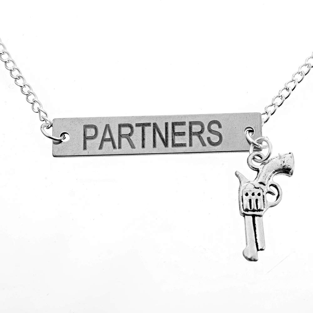 MJartoria Best Friend Necklaces - Engraved BFF Jewelry for Partners in Crime, Perfect for Birthdays, Anniversaries, and Special Occasions