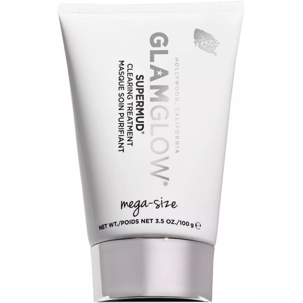 Glamglow SUPERMUD® Instant Clearing Treatment Mask - Deep Pore Cleansing & Blackhead Removal for Acne-Prone Skin | Perfect for Nighttime Skincare Routine & Pre-Makeup Prep