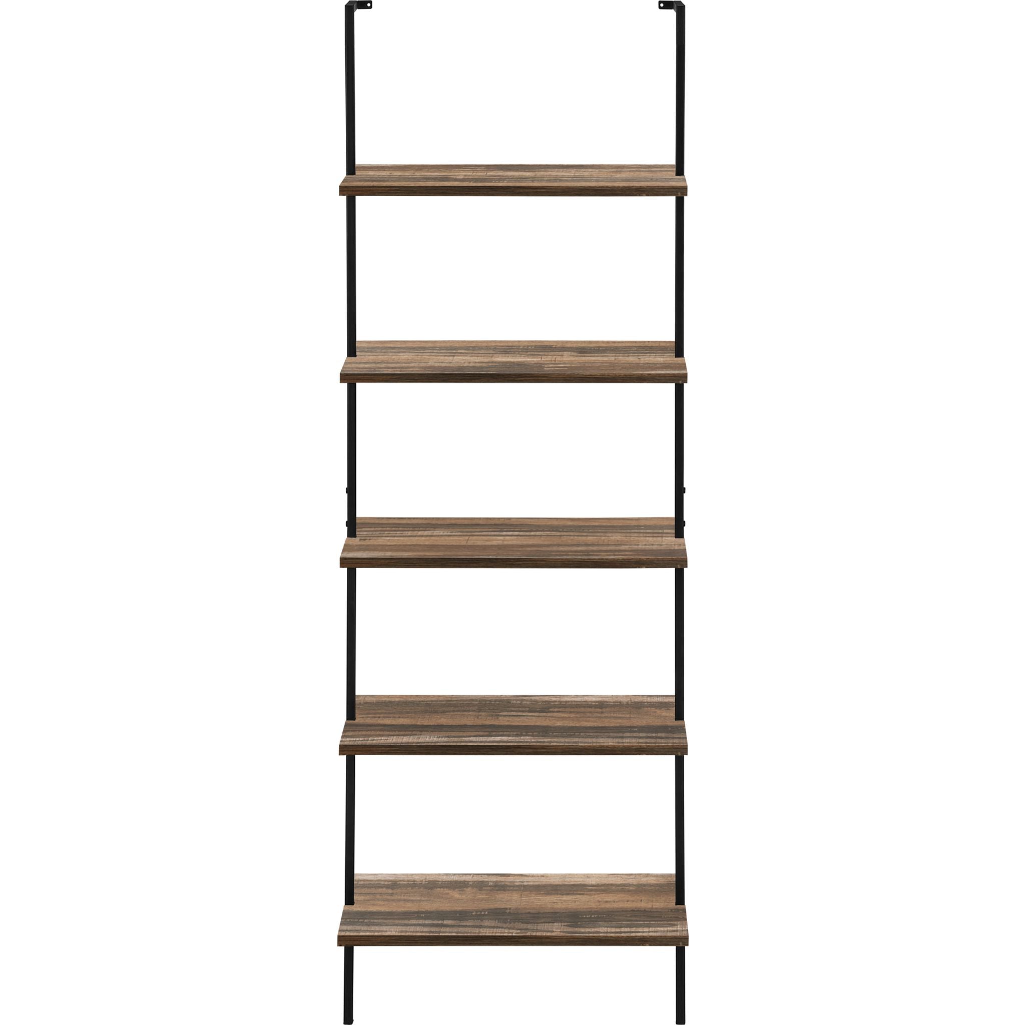 Modern Brea Book Shelf in Brown & Black - Stylish Wooden Bookshelf for Living Room, Office & Bedroom Storage