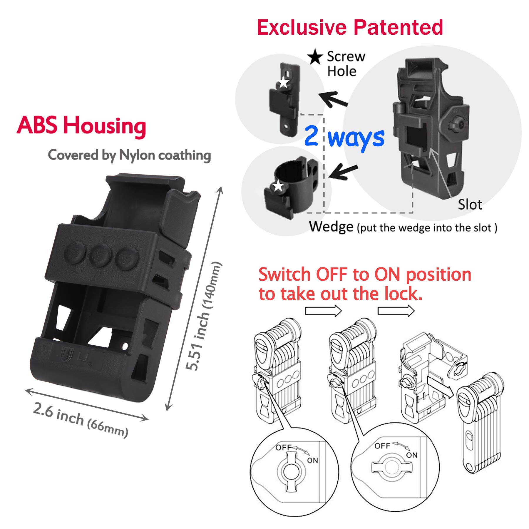 Heavy Duty Folding Bike Lock - 8 Joints Alloy Steel Anti-Theft Chain Lock with Storage Bracket | Portable & Compact Bicycle Security Lock for Commuting, Travel & Urban Cycling | Foldable & Retractable Design for Easy Storage