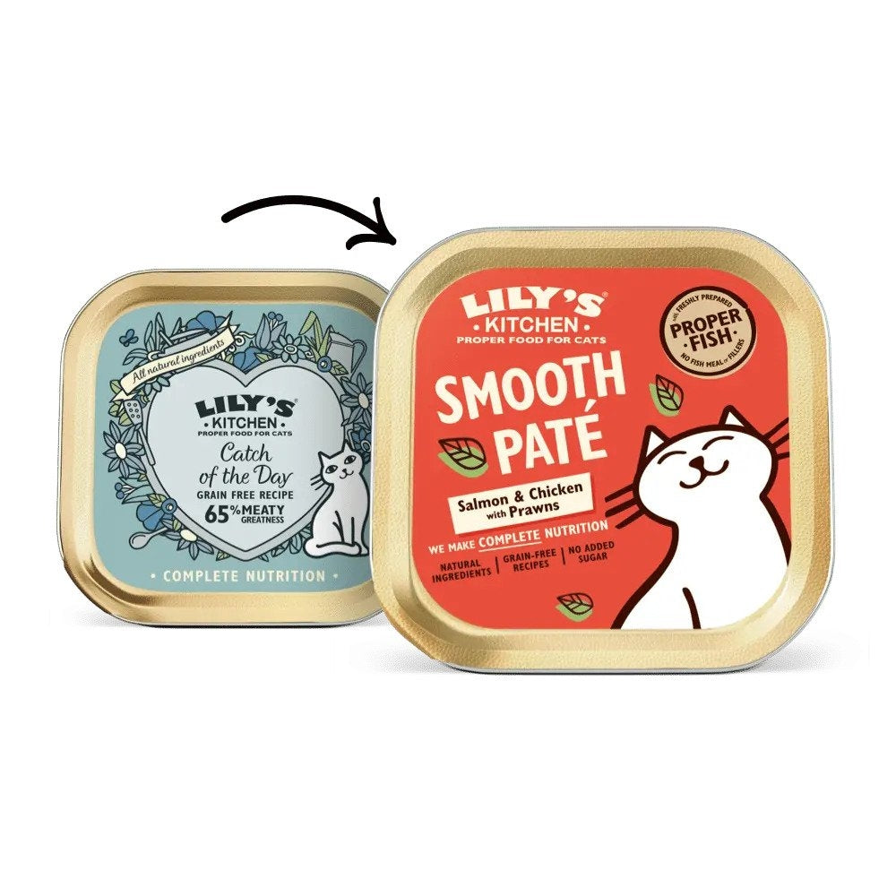 Premium Smooth Pate Catch of The Day Wet Cat Food - Grain-Free, High Protein Recipe for Adult Cats - Perfect for Mealtime, Travel & Special Treats