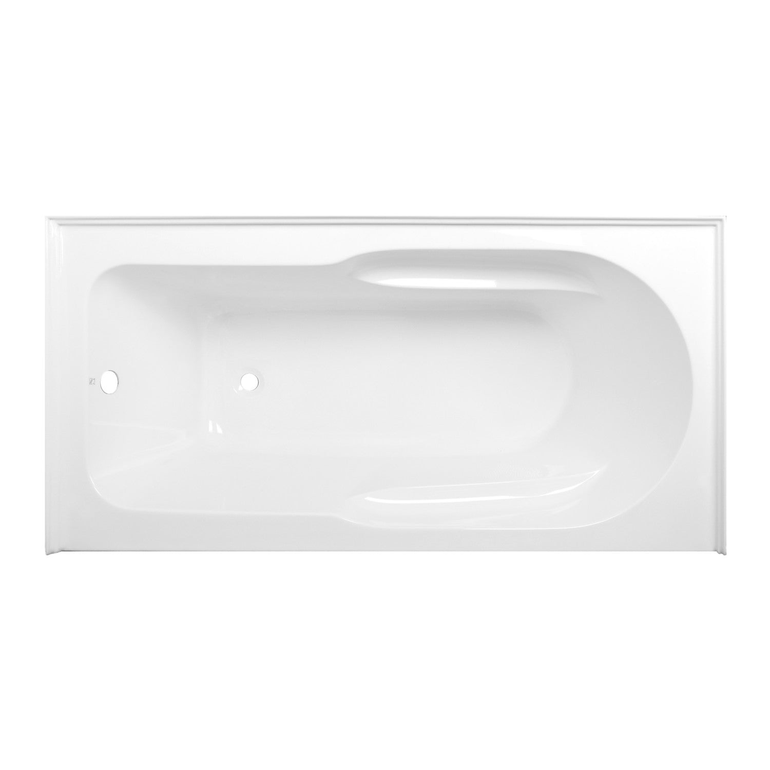 Aqua Eden VTAP603022L 60-Inch Acrylic Rectangular 3-Wall Alcove Bathtub - Anti-Skid Surface, Left Hand Drain, Glossy White - Perfect for Modern Bathrooms & Spa-Like Retreats