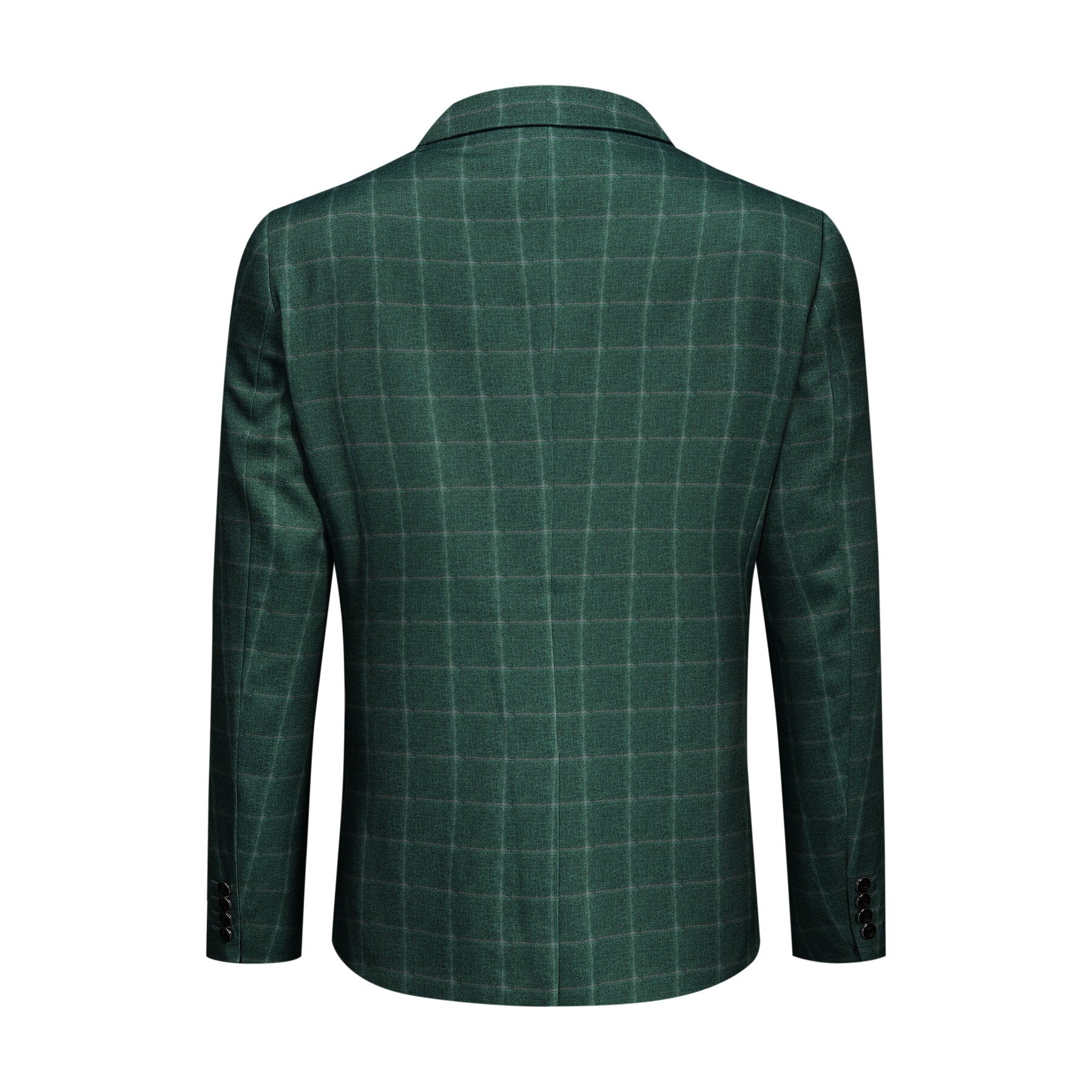 3 Piece Slim Fit Green Plaid Modern Suit for Men | Business & Wedding Attire | Office, Formal Events & Special Occasions