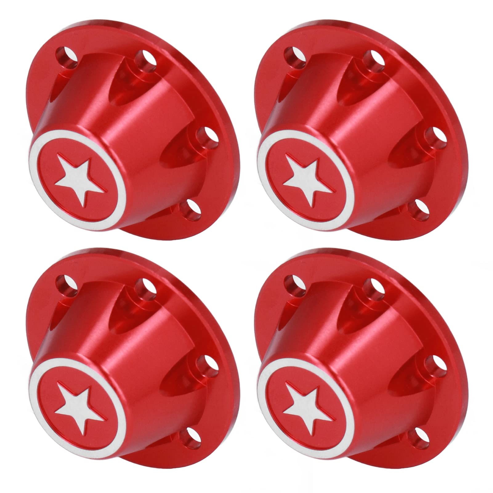 Gaeirt 4Pcs Universal Hex Wheel Nut Covers for 1/6 RC Cars - Durable & Easy Install Tire Lock Accessories - Perfect for Off-Road RC Racing & Crawler Models