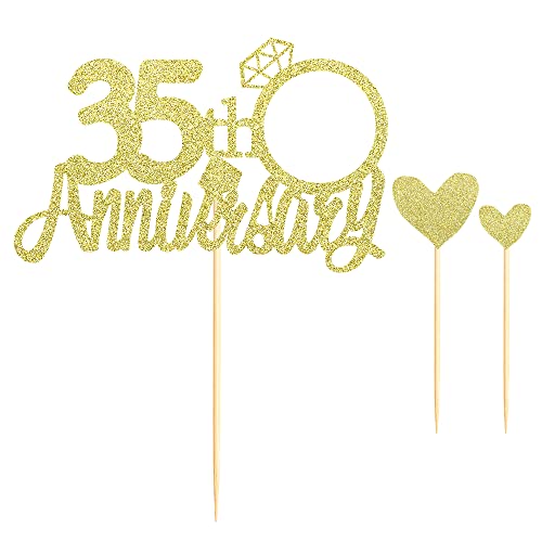 35th Anniversary Cake Topper