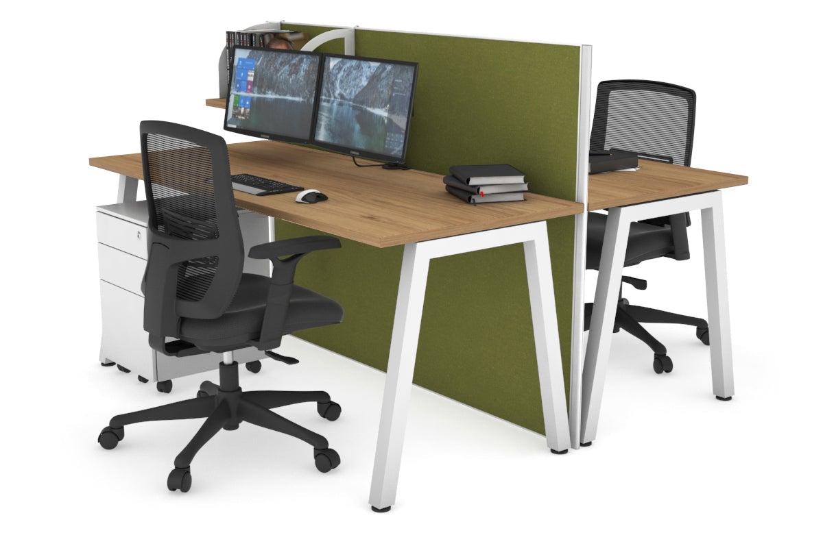 Horizon Quadro 2-Person Office Workstation Bench with A-Legs - 47.2
